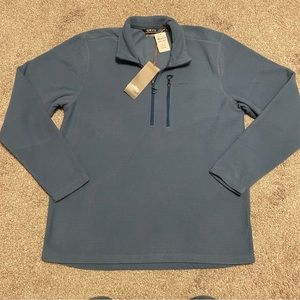 NWT Men’s Orvis Grid Fleece 1/4 Zip Pullover Size L